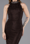 Robe de Soirée Longue Dantelle Brun ABU5987