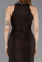 Robe de Soirée Longue Dantelle Brun ABU5987