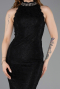 Robe de Soirée Longue Dantelle Noir ABU5987