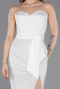 Robe de Soirée Longue Perlé Blanc ABU5988