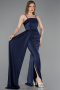 Robe de Soirée Longue Bleu Marine ABU5992