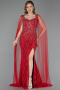 Robe De Soirée Pierreux Longue Rouge ABU5751