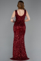 Robe De Soirée Longue Rouge Bordeaux ABU5281