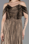 Robe De Cérémonie Mousseline Longue Cuivre ABU5283