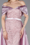 Robe De Soirée Perlé Longue Poudre ABU5400