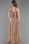 Robe De Soirée Mousseline Longue Cuivre ABU5486