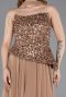 Robe De Soirée Mousseline Longue Cuivre ABU5486