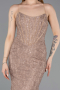 Robe De Soirée Dantelle Longue Cuivre ABU5734