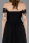 Robe de Soirée Longue Dantelle Noir ABU5996