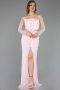 Robe De Soirée Dantelle Longue Poudre ABU5736