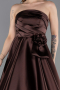 Robe de Soirée Longue Satin Brun ABU5998