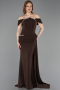 Robe de Soirée Longue Brun ABU6001