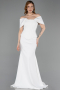 Robe de Soirée Longue Blanc ABU6002