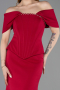 Robe de Soirée Longue Fuchsia foncé ABU6002