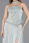 Robe De Soirée Mousseline Longue Menthe ABU5786