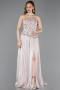 Robe De Soirée Mousseline Longue Vison ABU5786
