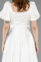 Robe de Soirée Longue Satin Blanc ABU6005