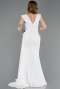 Robe de Soirée Longue Blanc ABU6001