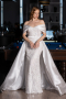 Robe De Soirée Perlé Longue Blanc ABU5400
