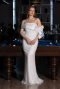 Robe De Soirée Squameuse Longue Blanc ABU5529