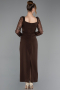 Robe De Cérémonie Midi Brun ABK2387