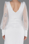 Robe de Soirée Longue Dantelle Blanc ABU6016