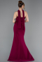 Robe de Soirée Longue Prune ABU6017