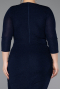 Robe De Invitation Grande Taille Midi Bleu Marine ABK2595
