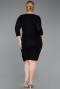 Robe De Invitation Grande Taille Midi Noir ABK2595