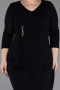Robe De Invitation Grande Taille Midi Noir ABK2595