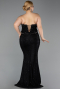 Robe De Soirée Grande Taille Longue Dantelle Noir ABU5994