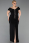 Robe De Soirée Grande Taille Longue Noir ABU5900