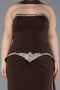 Robe de Soirée Grande Taille Longue Brun ABU6015