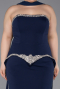 Robe de Soirée Grande Taille Longue Bleu Marine ABU6015