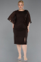 Robe De Invitation Grande Taille Midi Brun ABK2599