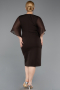 Robe De Invitation Grande Taille Midi Brun ABK2599