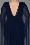 Robe de Soirée Grande Taille Longue Bleu Marine ABU5955
