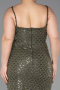 Robe Grande Taille Longue Squameuse Kaki ABU6021
