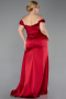 Robe De Fiançailles Grande Taille Satin Longue Rouge Bordeaux ABU3655
