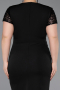 Robe De Invitation Grande Taille Midi Noir ABK2598