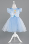Robe de Soirée Enfants Courte Bleu ABK2576