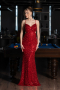 Robe de Soirée Longue Rouge ABU5980