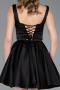 Robe de Cérémonie Courte Satin Noir ABK2606