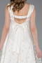 Robe de Soirée Midi Squameuse Blanc ABK2602
