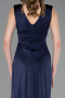 Robe de Soirée Longue Bleu Marine ABU6043