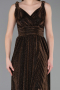 Robe de Soirée Longue Cuivre ABU6045