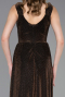 Robe de Soirée Longue Cuivre ABU6045