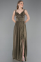 Robe De Soirée Longue Kaki ABU6045