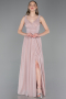 Robe de Soirée Longue Poudre ABU6045