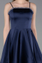 Robe de Cérémonie Courte Satin Bleu Marine ABK2603